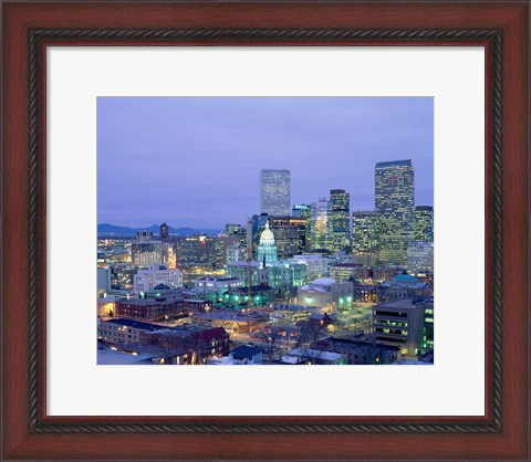 Framed State Capitol Building, Denver, Colorado Print
