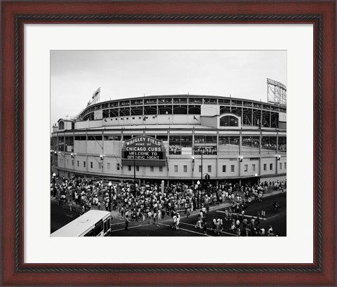 Framed Wrigley Field, Chicago, Cook County, Illinois Print