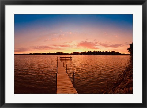 Framed Lake Minnetonka Pier, Minnesota Print