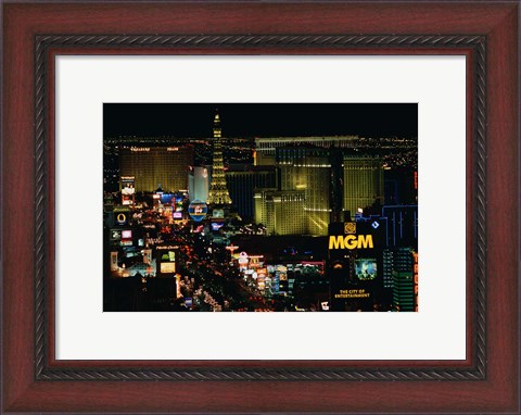 Framed Strip, Las Vegas, Clark County, Nevada Print