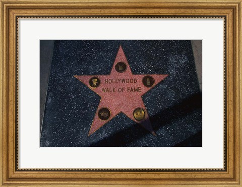 Framed Hollywood Walk of Fame Star, Los Angeles, CA Print