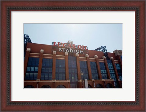 Framed Facade of the Lucas Oil Stadium, Indianapolis, Indiana Print