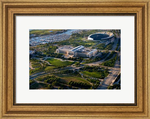 Framed Field Museum and Soldier Field, Chicago, Illinois Print