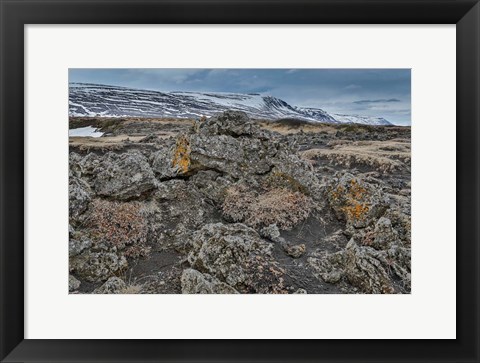 Framed Godafoss Waterfalls, Iceland Print