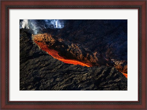 Framed Volcano Eruption, Bardarbunga Volcano, Iceland Print