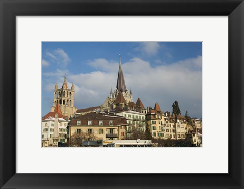 Framed Cathedral, Lausanne, Switzerland Print