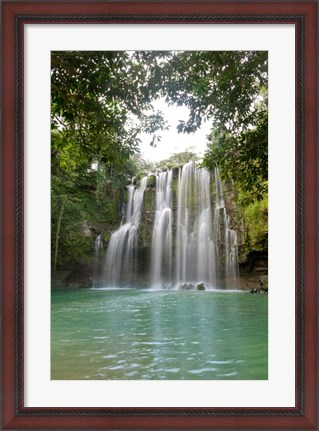 Framed Llanos De Cortez Waterfall, Costa Rica Print
