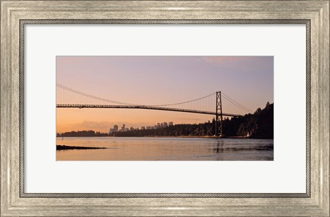 Framed Vancouver, Lions Gate Bridge Print