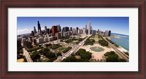 Framed Aerial Grant Park, Chicago, IL Print