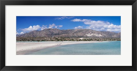 Framed Elafonisi Beach, West Coast, Crete, Greece Print