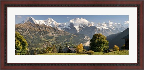 Framed Lauterbrunnen Valley with Mt Eiger, Switzerland Print