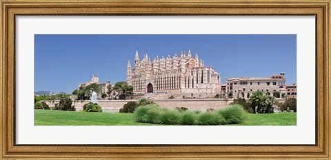 Framed Palma Cathedral (La Seu) and Almudaina Palace, Spain Print