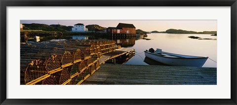 Framed Lobster Traps at a Dock, Change Islands, Canada Print