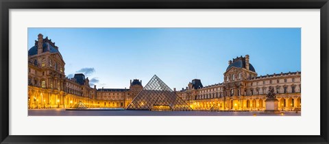 Framed Louvre Museum at Sunrise, Paris, Ile-de-France, France Print
