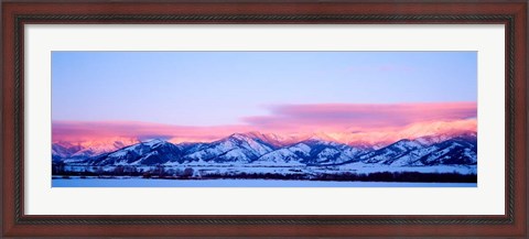 Framed Bridger Mountains Sunset, Montana Print