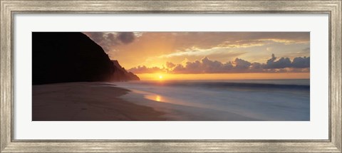 Framed Kalalau Beach Sunset, Hawaii Print