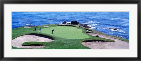 Framed Golfers Pebble Beach, California Print
