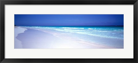 Framed Pink Sand Beach, Bahamas Print