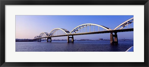 Framed Centennial Bridge, Iowa, Illinois Print