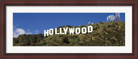 Framed Hollywood Hills Sign, Los Angeles, California Print