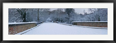 Framed Hampstead Heath in Winter, London, England Print
