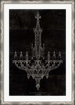 Framed Ornamental Metal Work Chandelier Print