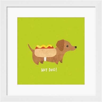 Framed Good Dogs Dachshund Bright Print