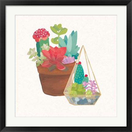 Framed Succulent Garden IV Print