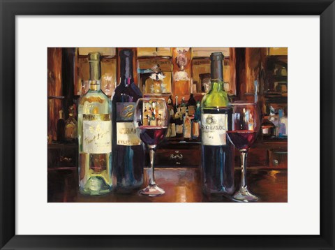 Framed Reflection of Wine Print
