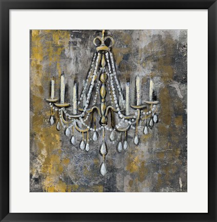 Framed Vintage Chandelier II Print