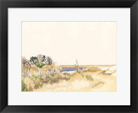 Framed Minimalist Coastline III Print