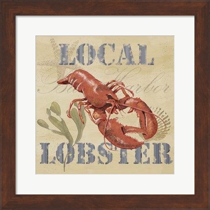 Framed Wild Caught Lobster Print