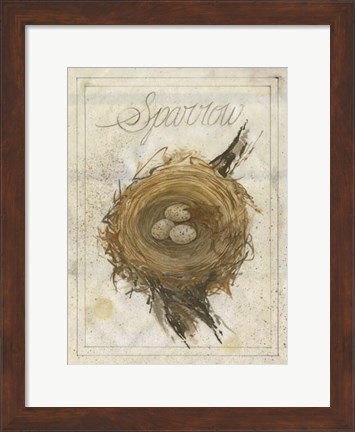 Framed Nest - Sparrow Print