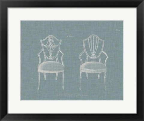 Framed Hepplewhite Chairs III Print