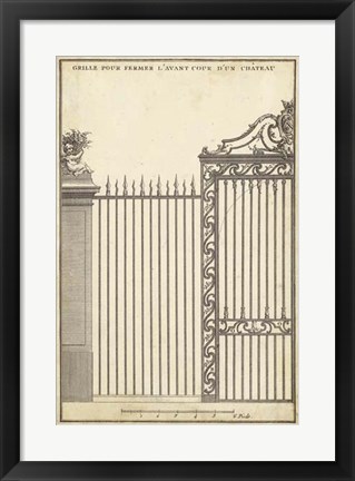 Framed Antique Decorative Gate II Print