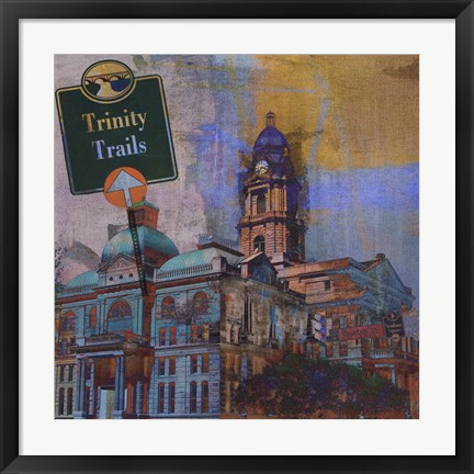 Framed Trinity Trails - Ft. Worth Print