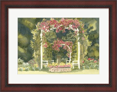 Framed Aquarelle Garden IV Print