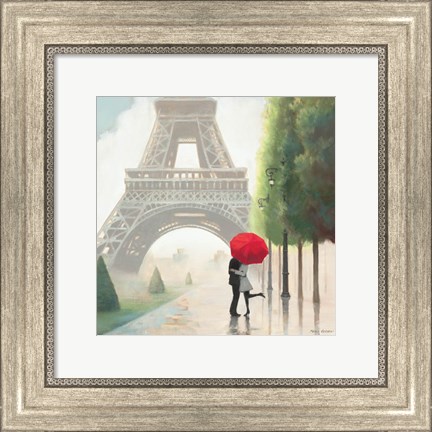 Framed Paris Romance II Print