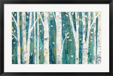 Framed Birches in Spring Print