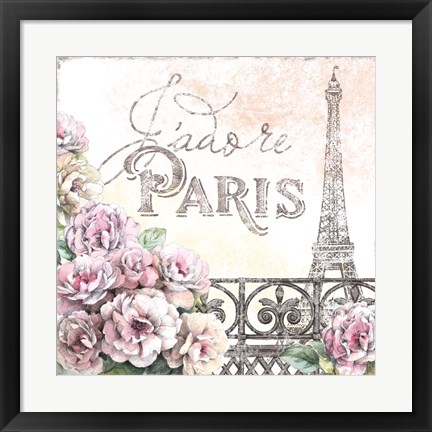 Framed Paris Roses III Print