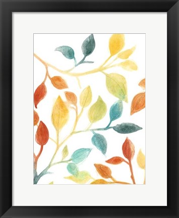 Framed Spectrum Leaves II Print