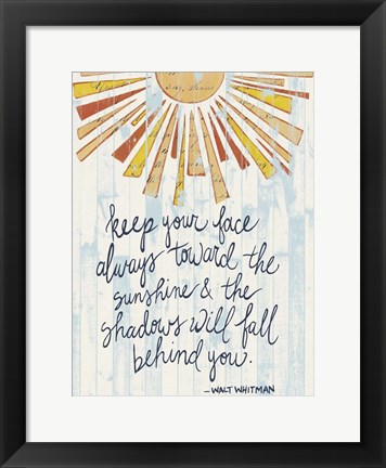 Framed Sunny Day Words II Print