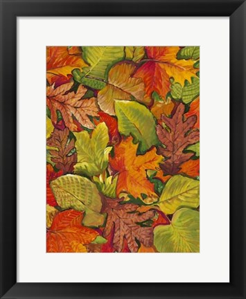 Framed Fallen Leaves I Print