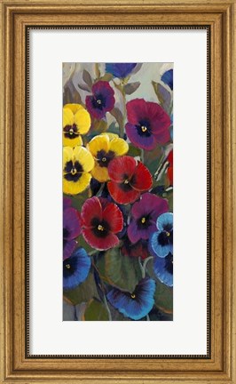 Framed Pansy Panel II Print