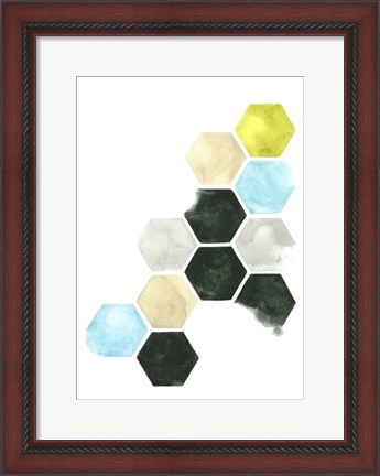 Framed Hazed Honeycomb I Print
