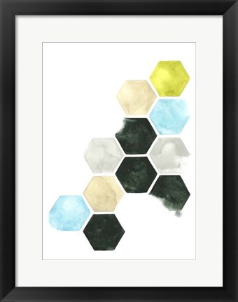 Framed Hazed Honeycomb I Print