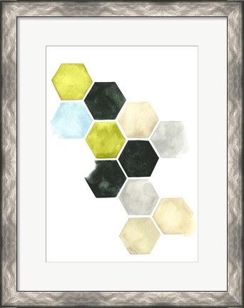 Framed Hazed Honeycomb II Print