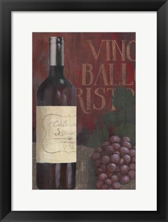 Framed Wine Still Life I Print