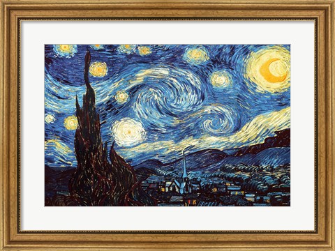 Framed Starry Night, June 1889 Print