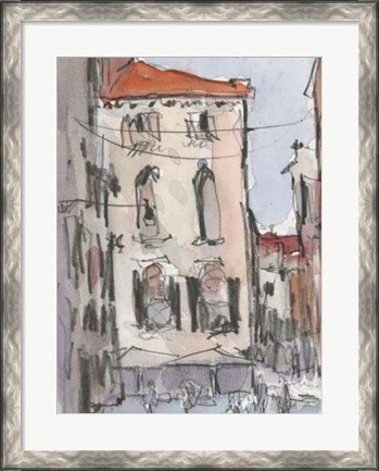 Framed Venice Watercolors III Print